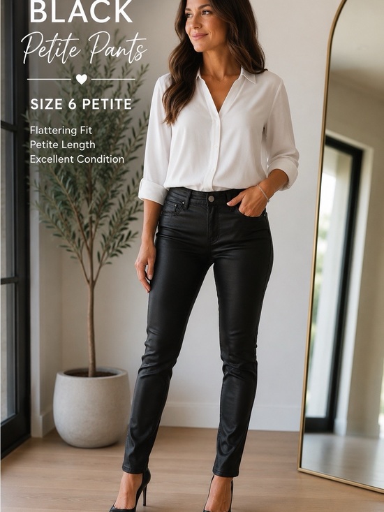 Pants - Black Faux Leather Skinny Pants